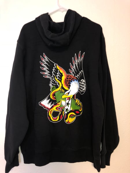 Image of Eagle, Snake and Bottle Patch holder only HIGH QUALITY hoodie
