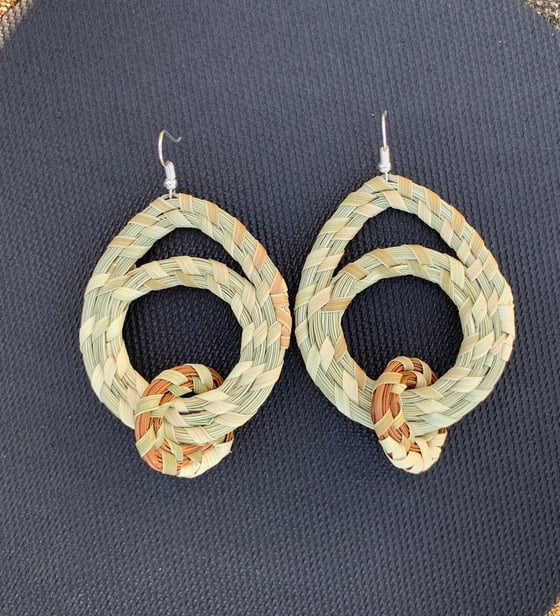Image of Sweetgrass & Pine Needle “Ringlet” Earrings