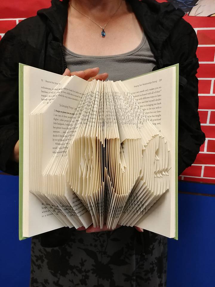 Image of Folded Book Art Sculpture