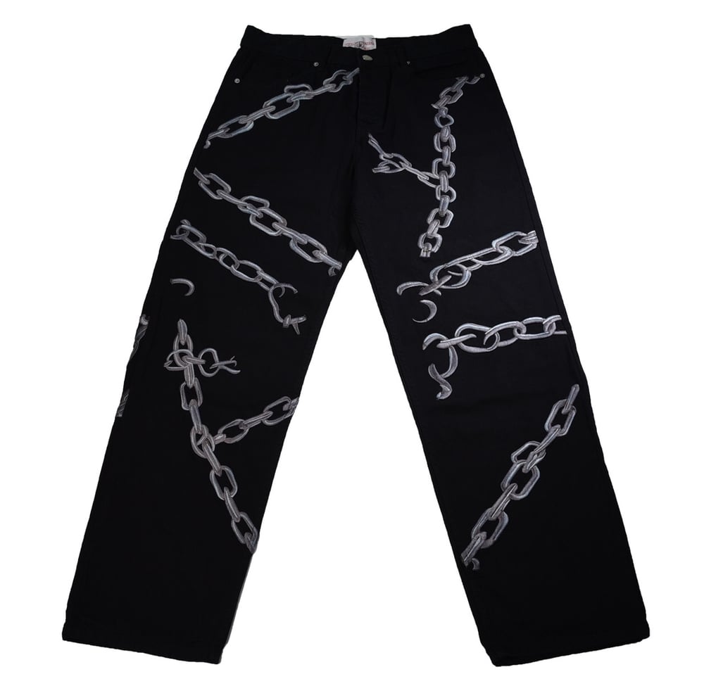 Image of PHST â€œBRONX FREEDOMâ€� JEANS embroidered 