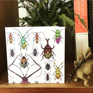 Beetle Print Greeting Card