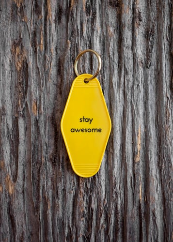 Image of stay awesome keytag