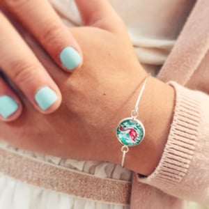Image of Bracelet Flamingo flamant rose