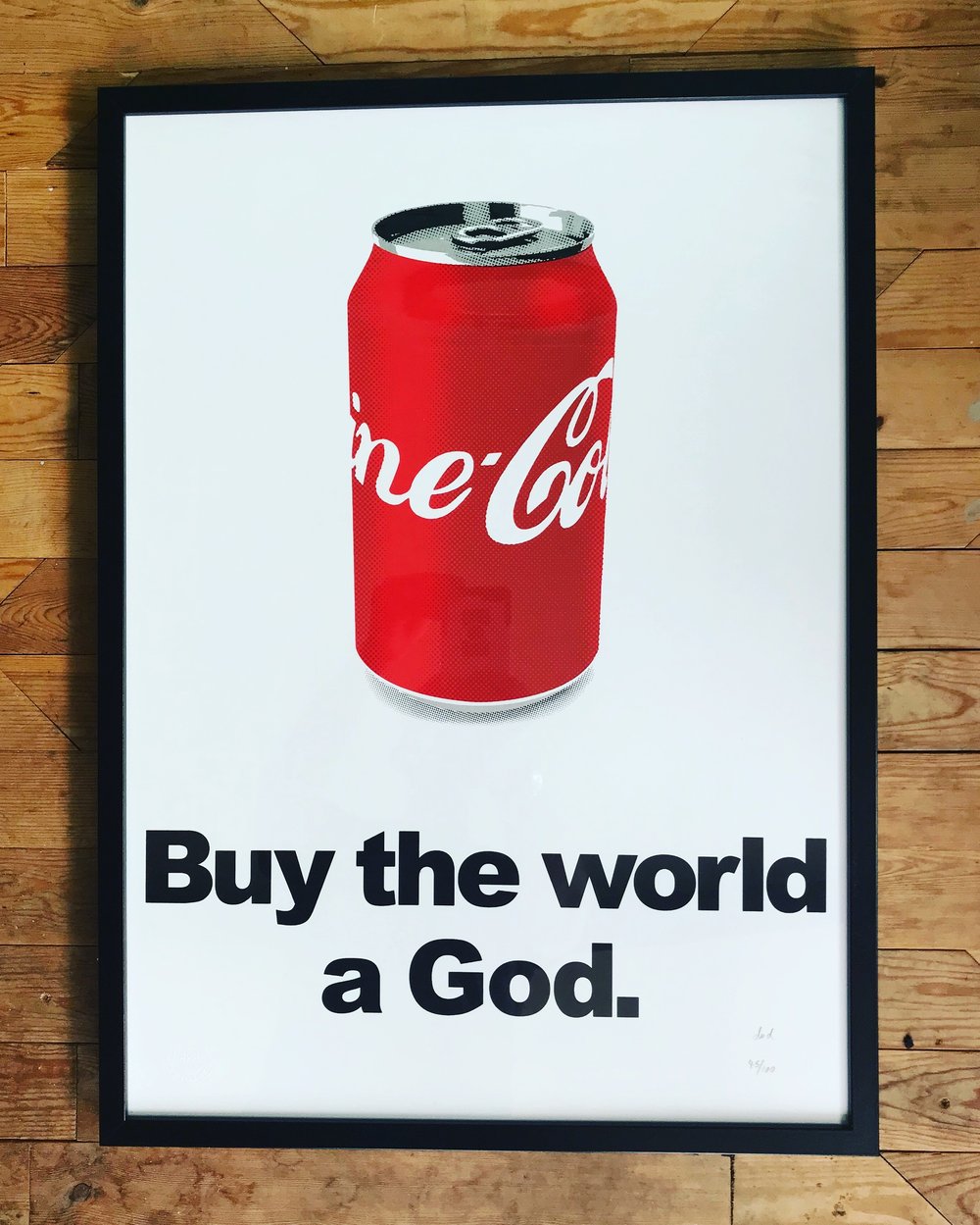 Image of Cocaine Cola "Buy The World A God" Screen Print