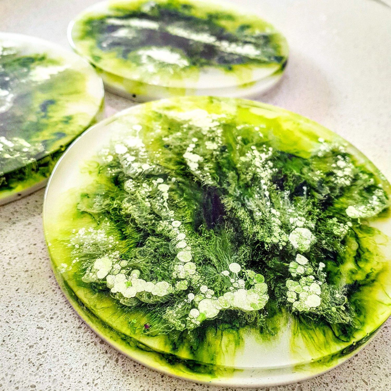 Image of Pre-Order - "Mossy Oasis" Large Coasters - set of 4