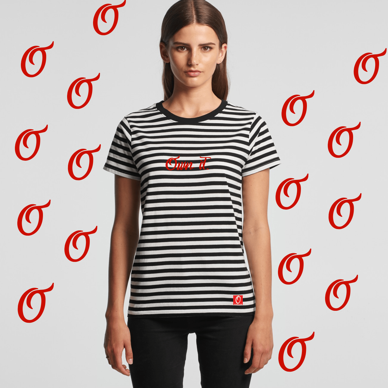 Image of WOMENS STRIPE TEE "OWN IT."