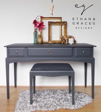 Image 1 of ANY COLOUR Dark grey stag dressing table & stool