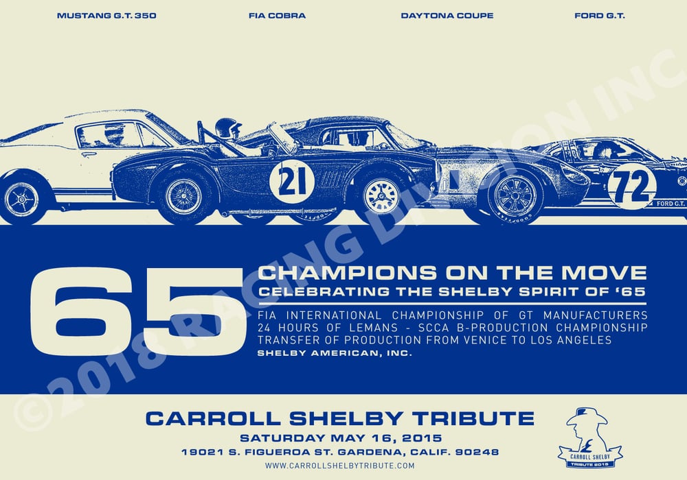 Image of 2015 CARROLL SHELBY TRIBUTE POSTER