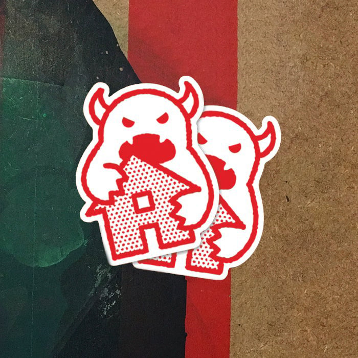 Monster Point Sticker for Sale by RitaCreatez
