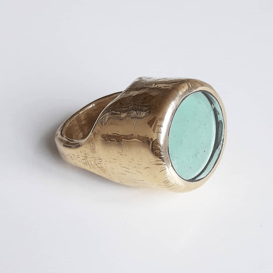 Image of Bague en laiton et plexi 1 