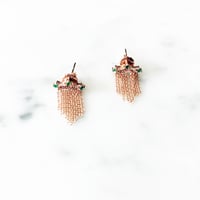 Image 3 of Deco Fringe Emerald Earring