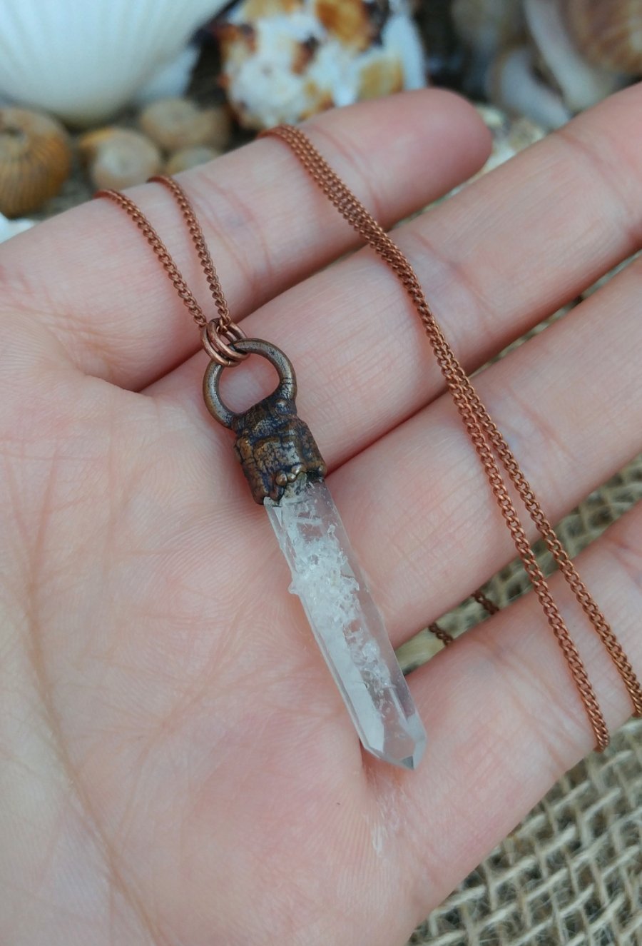 soldered crystal pendants