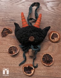 Image 5 of Krampus Textile Ornament | Handmade | Black
