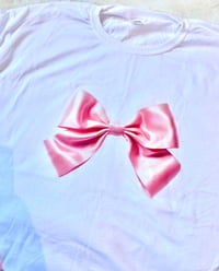 Image 1 of White Bow T Shirt 