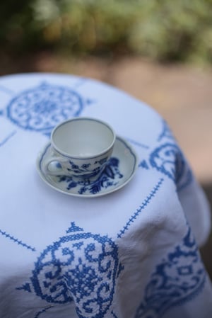 Image of Espressotasse, Zwiebelmuster mit Untertasse 