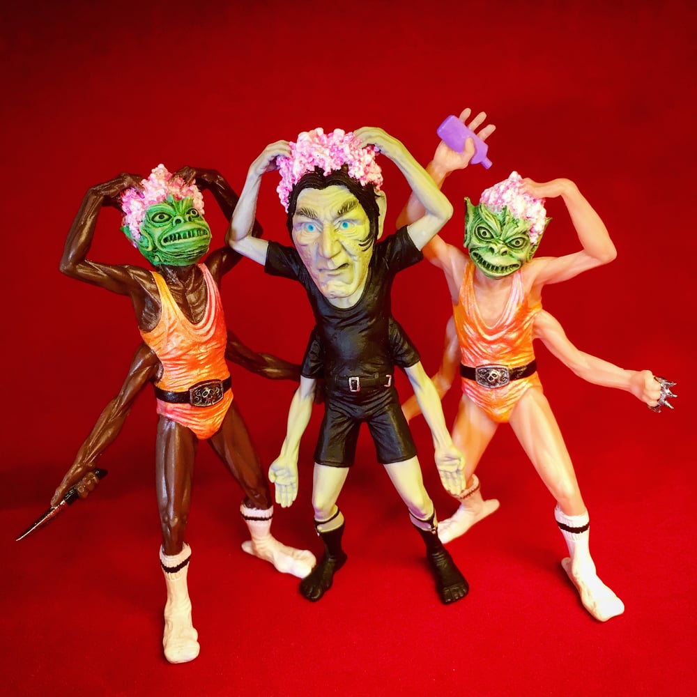 Image of Shampuvians Halloween Set A: "SWEET BASTARDS" (green masks/orange tunics)