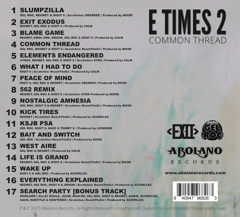 Image of E TIMES 2 (EX2) - COMMON THREAD (cassette)