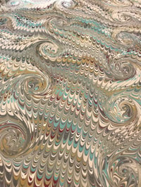 Image 1 of Marbled Paper #44 'Traditional combed design on fawn'
