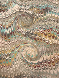 Image 2 of Marbled Paper #44 'Traditional combed design on fawn'