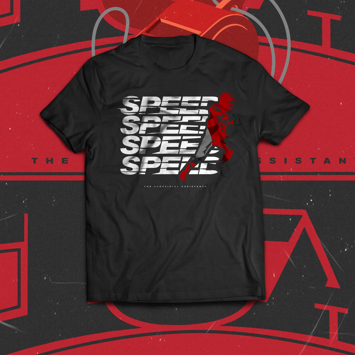 Image of Speed Speed Speed Speed Tee (Adult/Black)