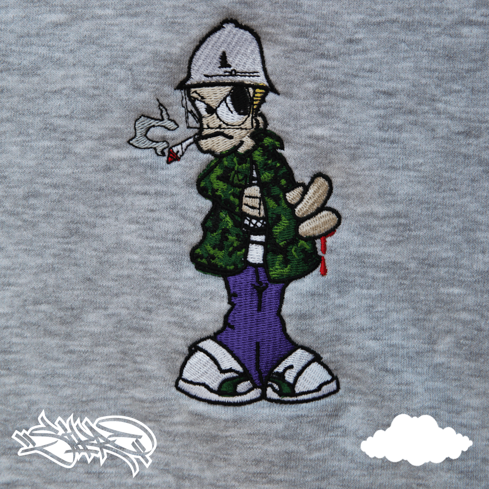 ((Mr MET X SIKA)) Embroidered character No 1 *caught red handed"  ((Jumper))