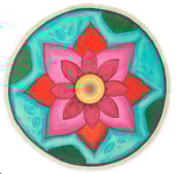 "New Beginnings" - Pink Lotus Textile Meditation Mat with fringe