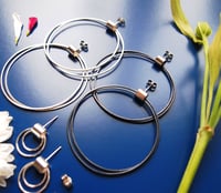 Image 2 of Flower Chute Hoop Studs Large