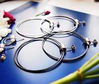 Image 3 of Flower Chute Hoop Studs Large