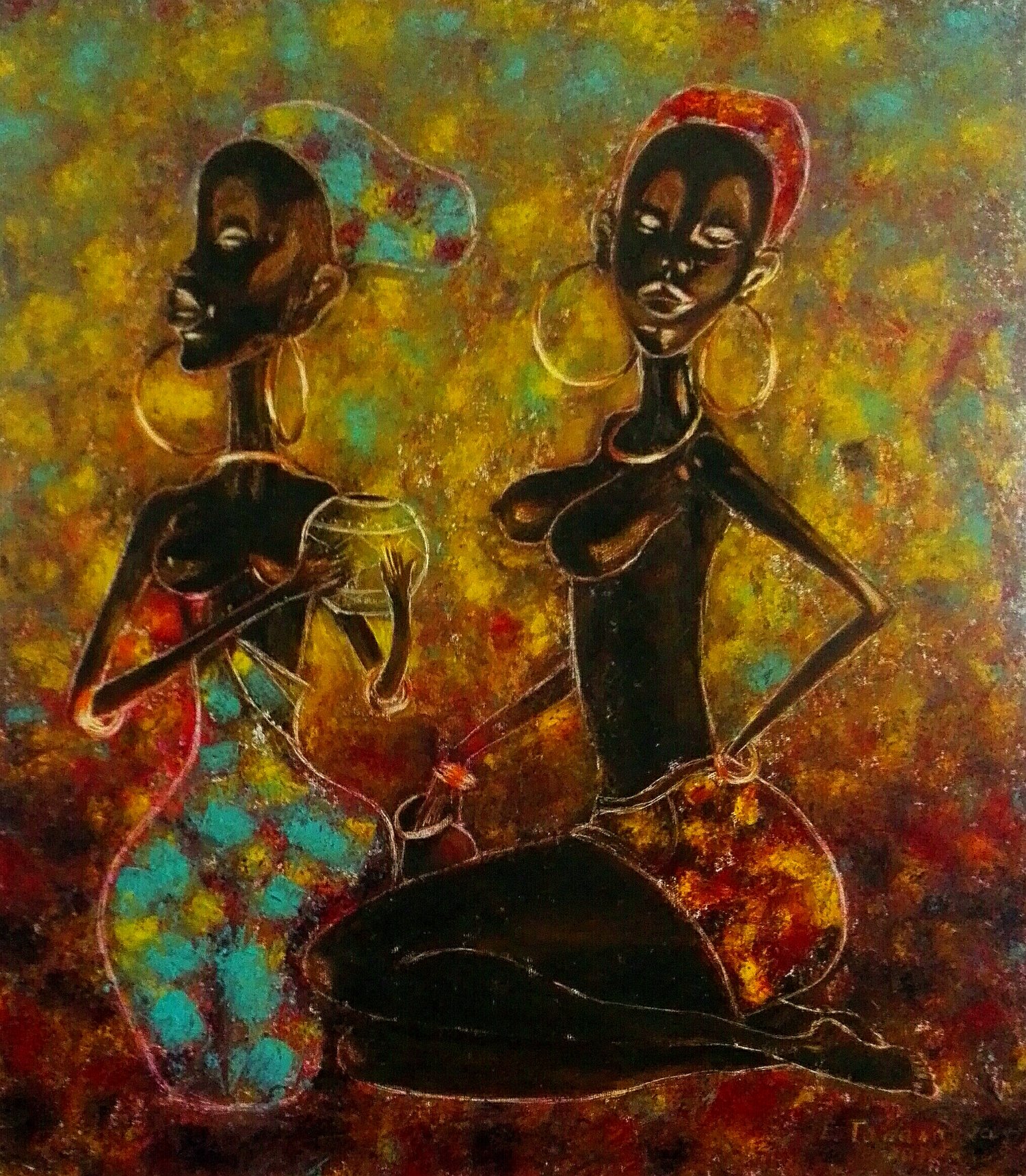Мотивы женщин. Хайди Бирс африканские мотивы. Современная живопись Африки. Африканские мотивы в живописи. Африканка живопись.