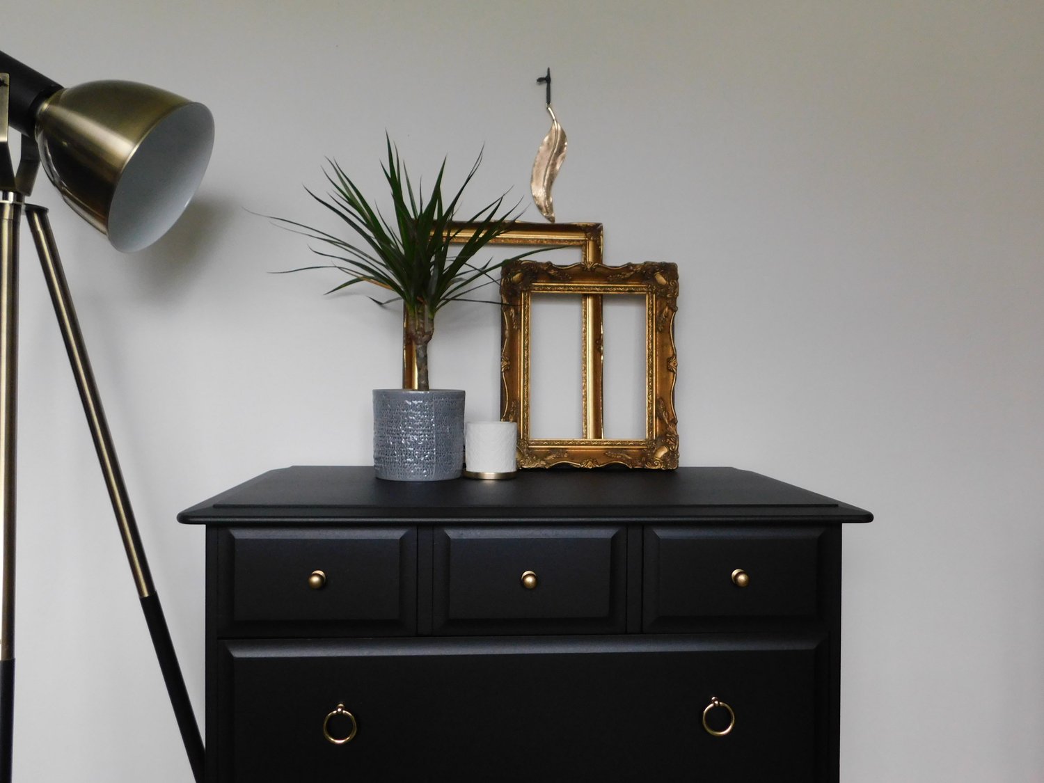 Image of Beautiful black stag chest of drawers 