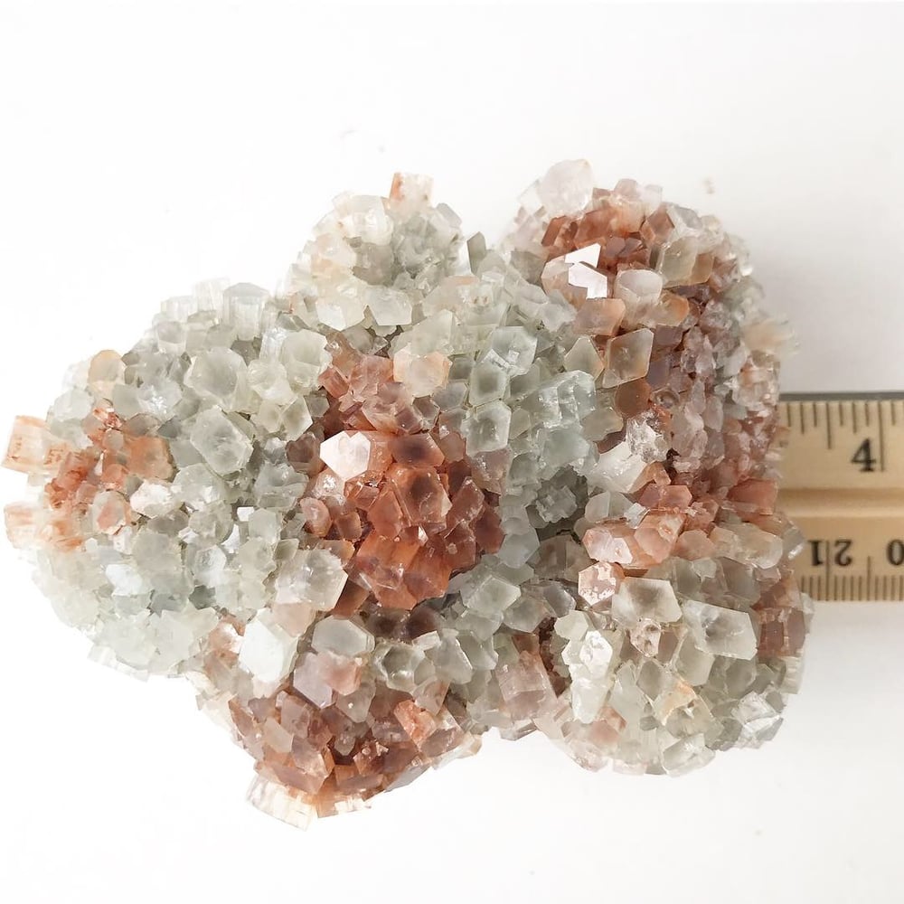 Image of Aragonite no.97 + Lucite and Brass Stand Pairing