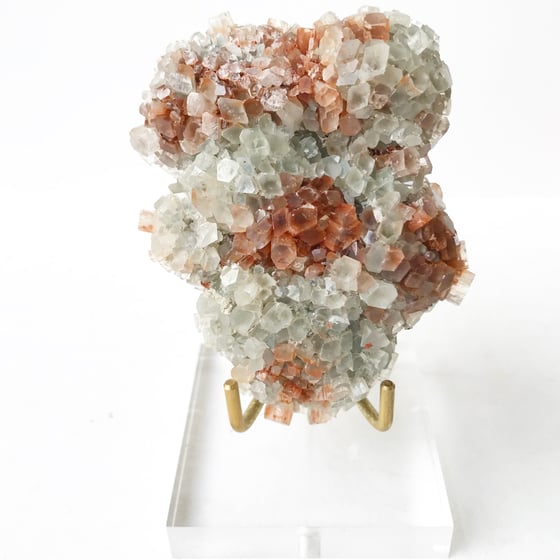 Image of Aragonite no.97 + Lucite and Brass Stand Pairing