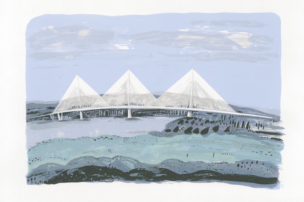 Image of Queensferry Crossing screen print