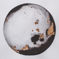Image 1 of Harvest Moon Print (blk/gold leaf)