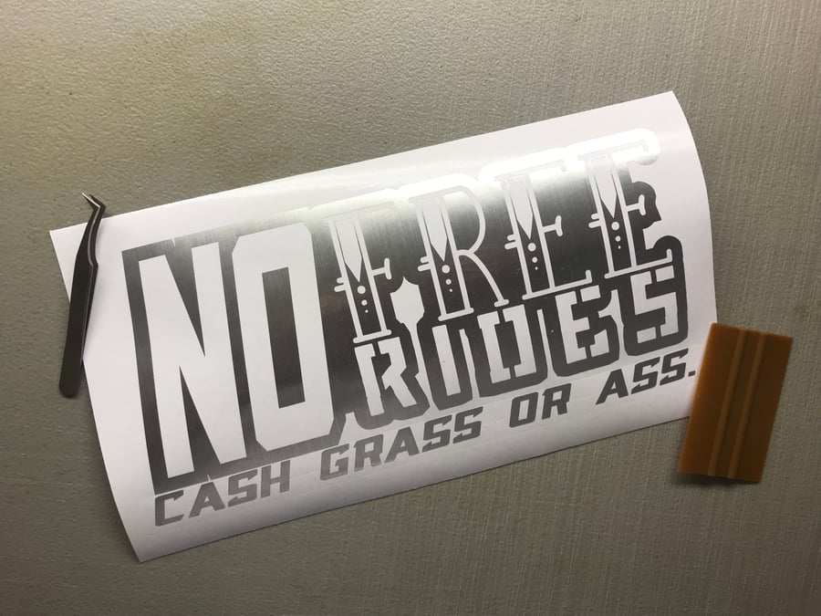 Image of 10” No free rides decal 