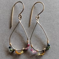 Image 4 of Tourmaline earrings mixed metal