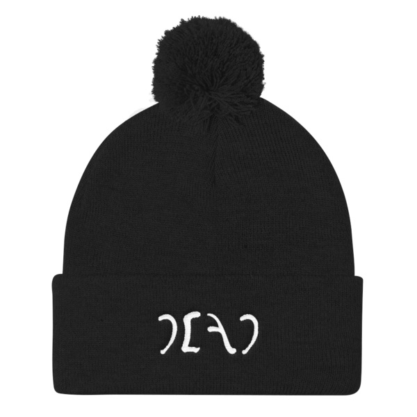 Image of EGYPT "DEAD" EMBROIDERED POM POM KNIT CAP