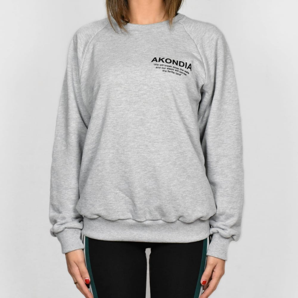 Image of Grey Melange Sweatshirt AKONDIA