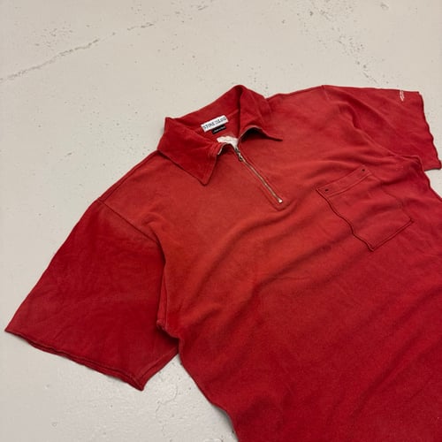 Image of SS 1996 Stone Island Marina 1/4 Zip Up Polo Shirt, Size Large