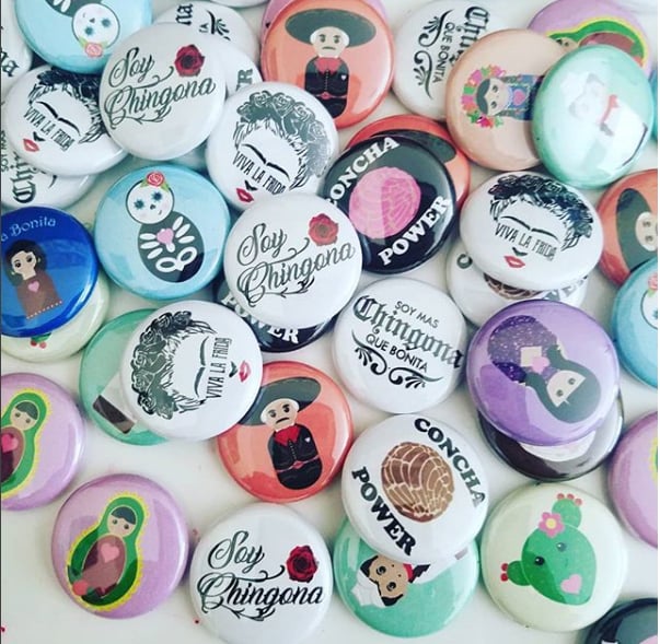 Custom 1" Round pin back buttons