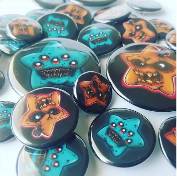 Custom 2.25" pin back buttons