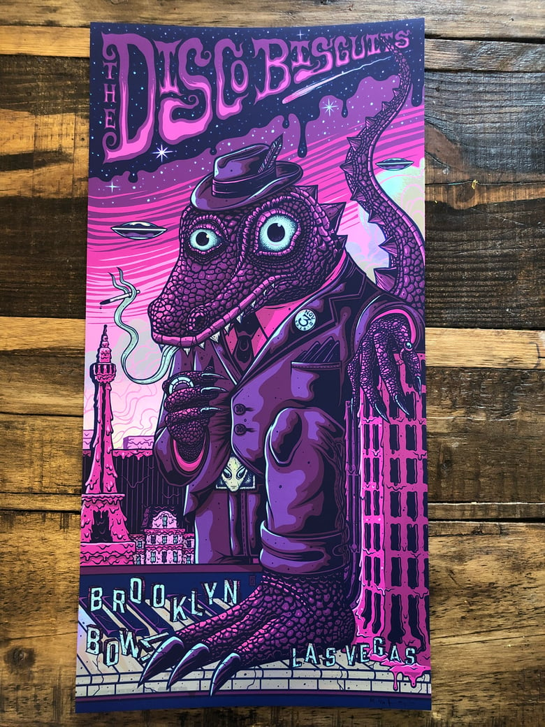 Image of The Disco Biscuits - Brooklyn Bowl Las Vegas - Nov. 1-3, 2018 - Foil Cut Singles Artist Edition