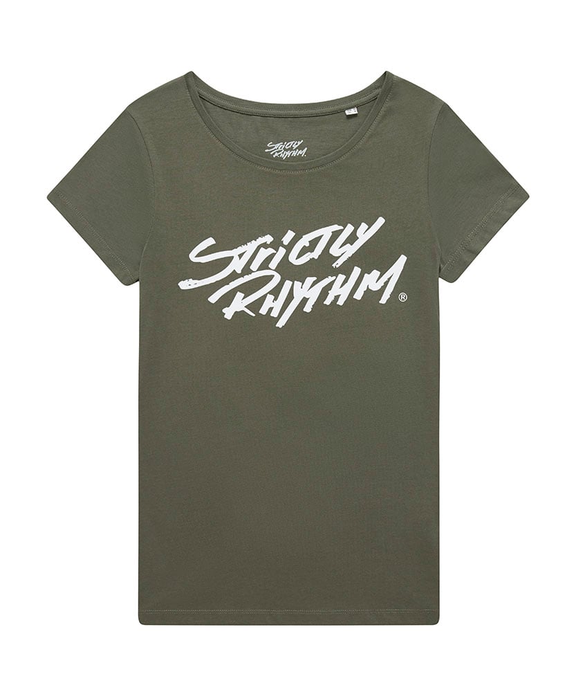 Image of Women's classic logo t-shirt khaki / grey marl