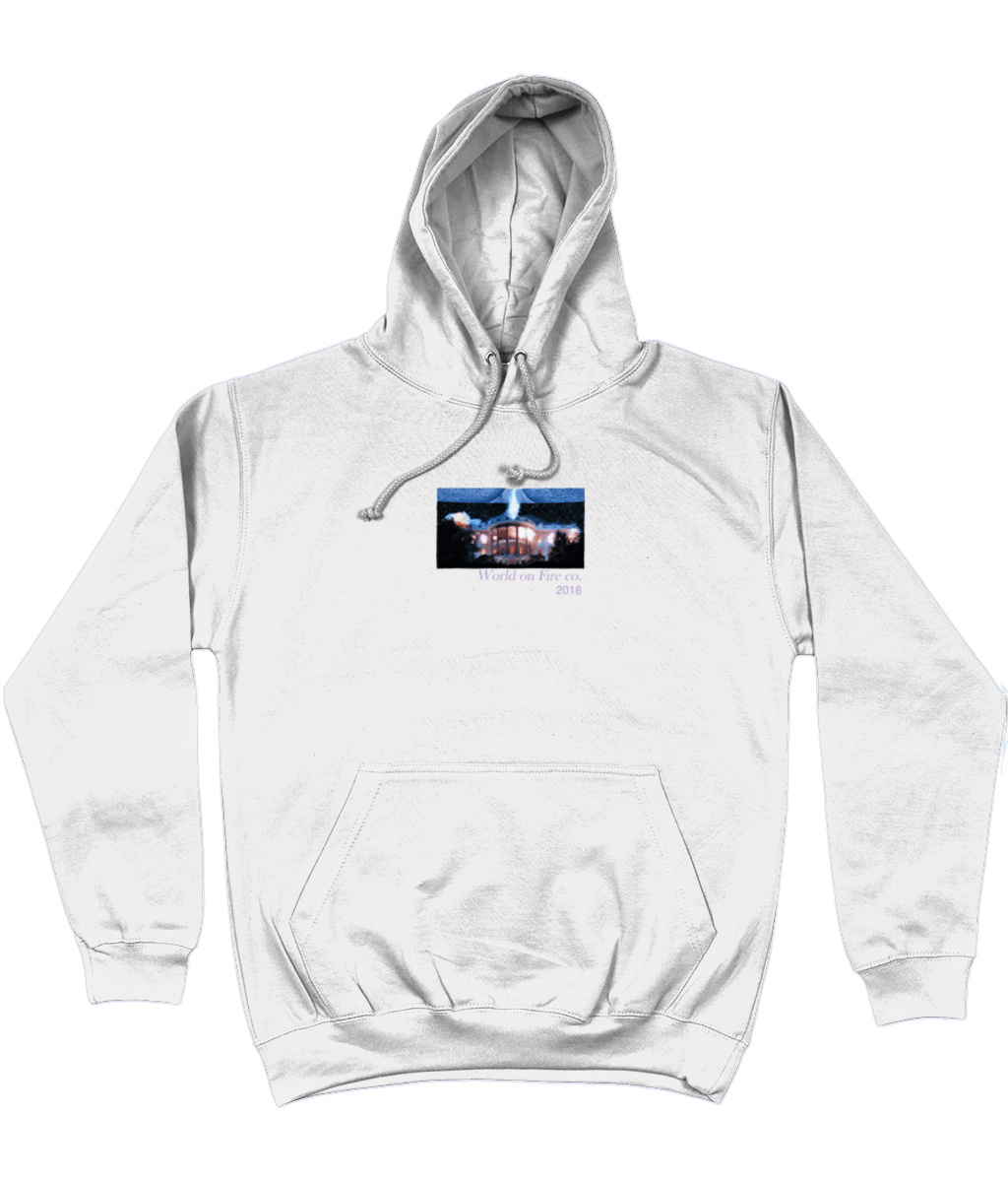 Image of INDEPENDENCE DAY HOODIE WITH BACK PRINT - WHITE