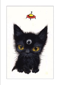 “Googly Eyed Alien” archival ACEO print