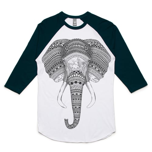 Image of "An Elephant Never Forgets" Baseball Tee