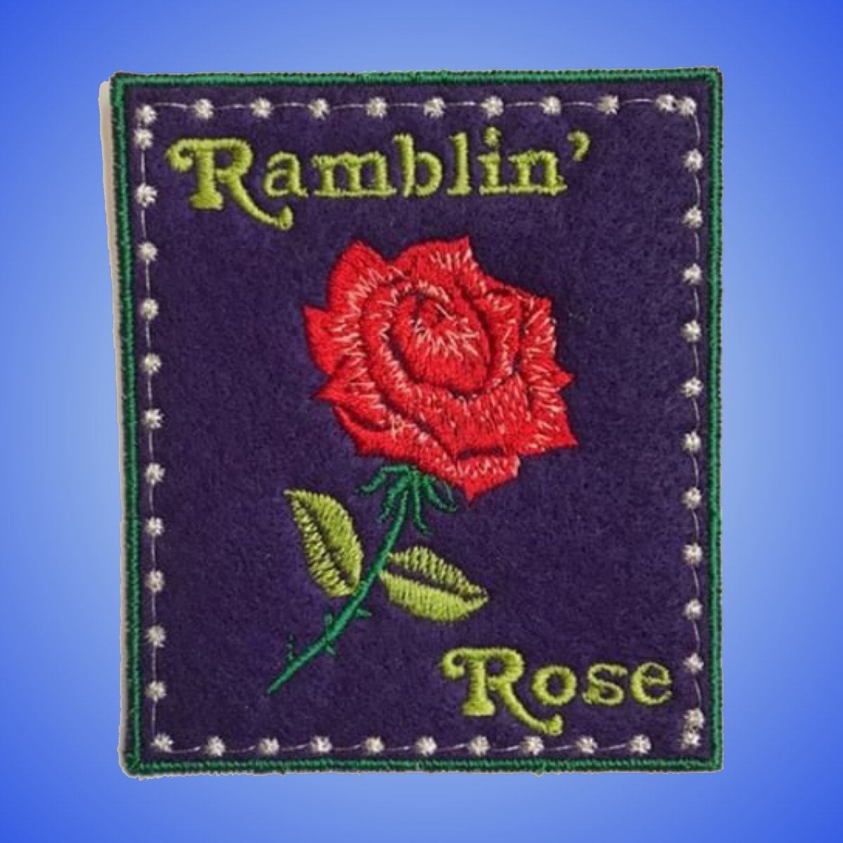 Ramblin’ Rose Handmade Patch! 3x4 - Purple / Green