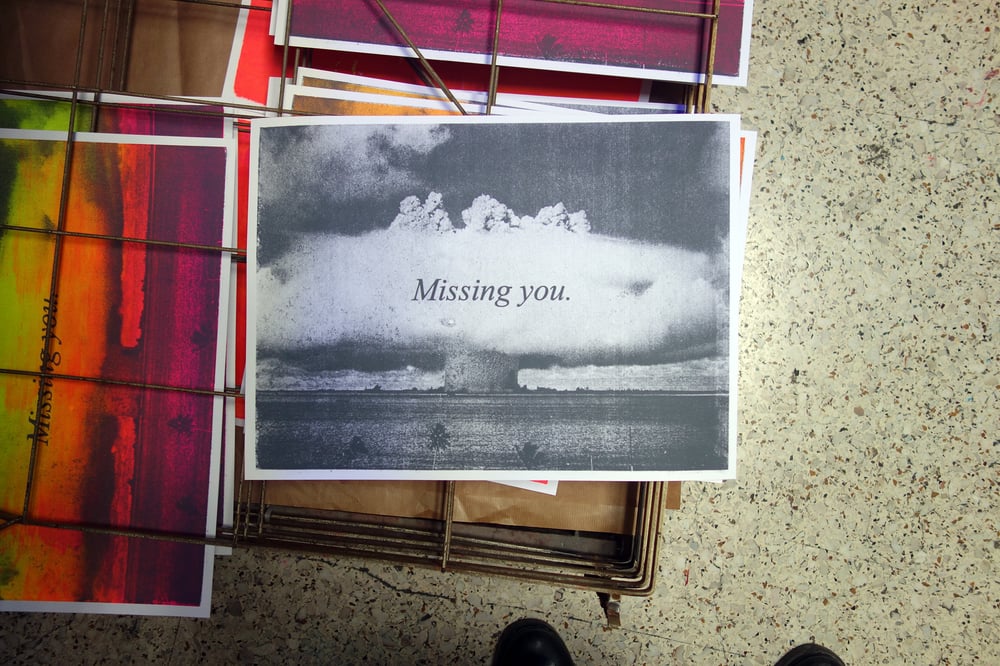 Missing you / screen print