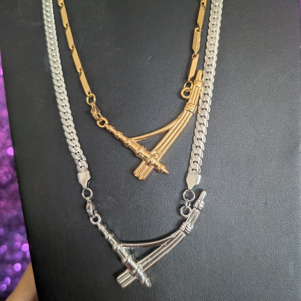 Image of "Qeej" Water-Resistant Large Unisex Hmong Instrument Necklace