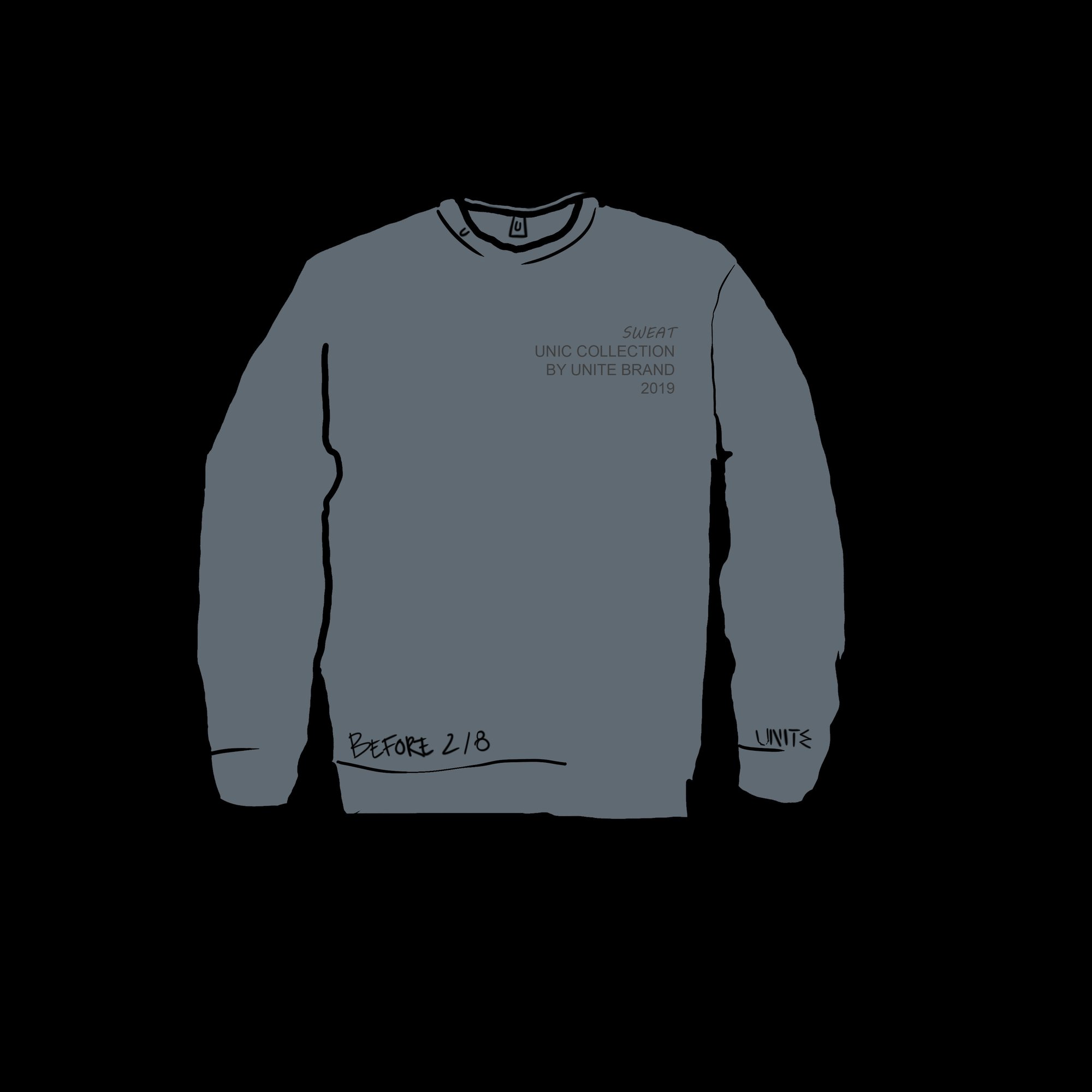Image of BEFORE sweatshirt grey